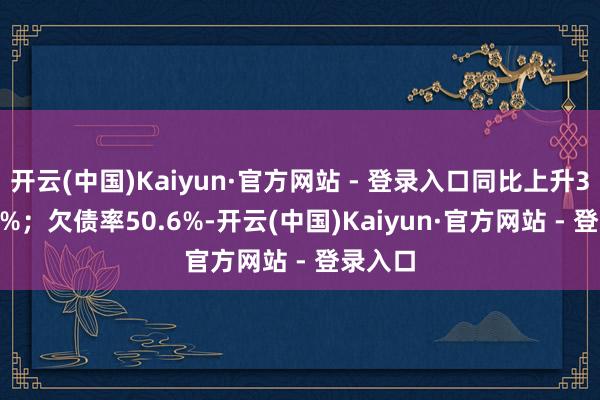 开云(中国)Kaiyun·官方网站 - 登录入口同比上升367.95%；欠债率50.6%-开云(中国)Kaiyun·官方网站 - 登录入口