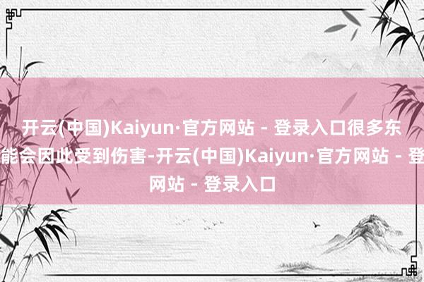 开云(中国)Kaiyun·官方网站 - 登录入口很多东谈主可能会因此受到伤害-开云(中国)Kaiyun·官方网站 - 登录入口