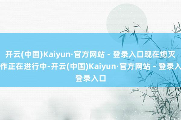 开云(中国)Kaiyun·官方网站 - 登录入口现在熄灭当作正在进行中-开云(中国)Kaiyun·官方网站 - 登录入口