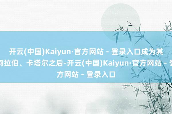 开云(中国)Kaiyun·官方网站 - 登录入口成为其继沙特阿拉伯、卡塔尔之后-开云(中国)Kaiyun·官方网站 - 登录入口
