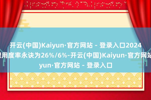 开云(中国)Kaiyun·官方网站 - 登录入口2024年销售/处理用度率永诀为26%/6%-开云(中国)Kaiyun·官方网站 - 登录入口
