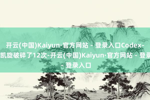 开云(中国)Kaiyun·官方网站 - 登录入口Codex-mini凯旋破碎了12次-开云(中国)Kaiyun·官方网站 - 登录入口