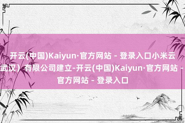 开云(中国)Kaiyun·官方网站 - 登录入口小米云创科技（武汉）有限公司建立-开云(中国)Kaiyun·官方网站 - 登录入口